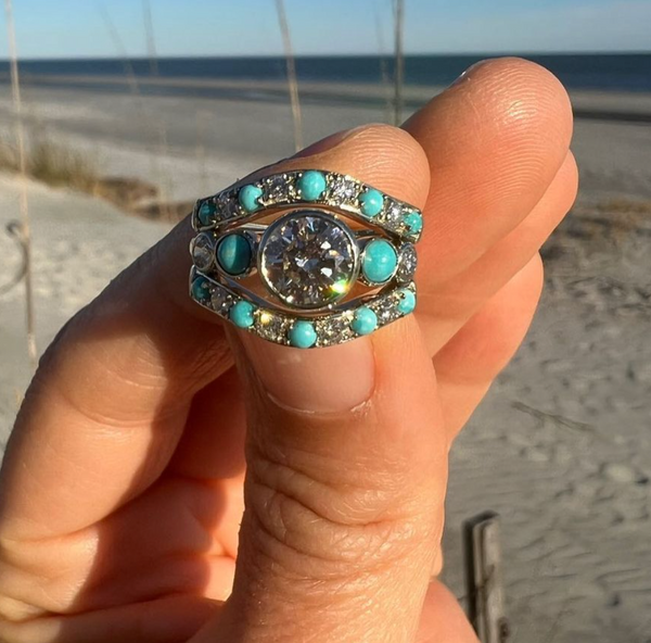 Mindi's Turquoise And Diamond Ring
