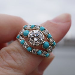Mindi's Turquoise And Diamond Ring