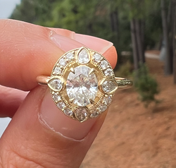 Hannah's Oval Diamond Engagement Ring
