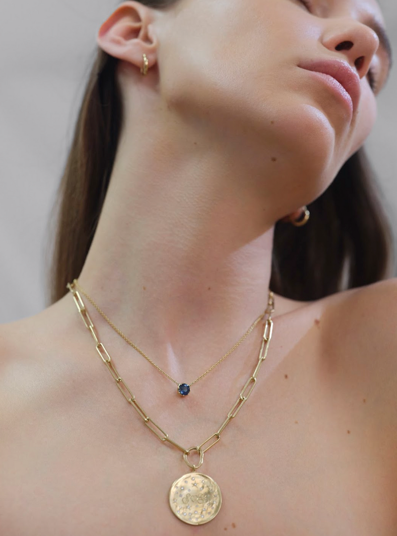 Large medallion necklace deals