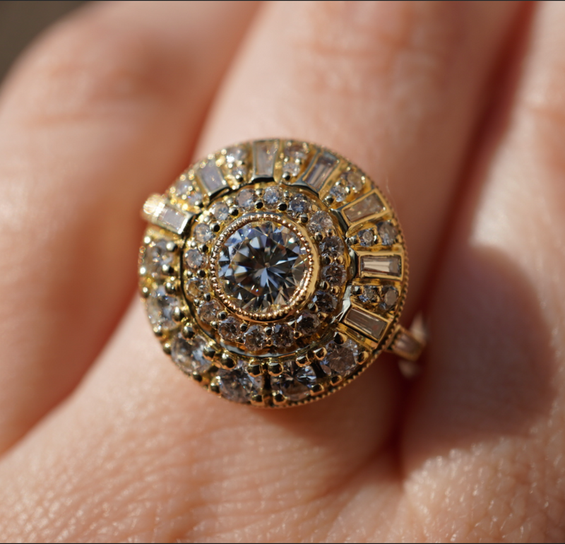Molly's Art Deco Round Diamond Ring