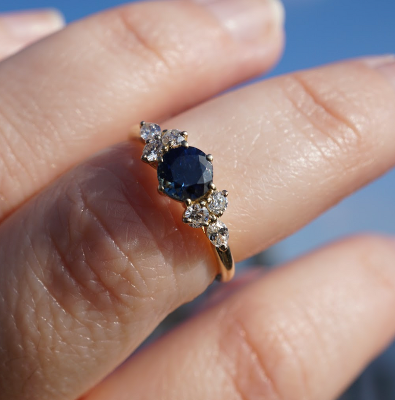 Janine's Sapphire And Diamond Engagement Ring