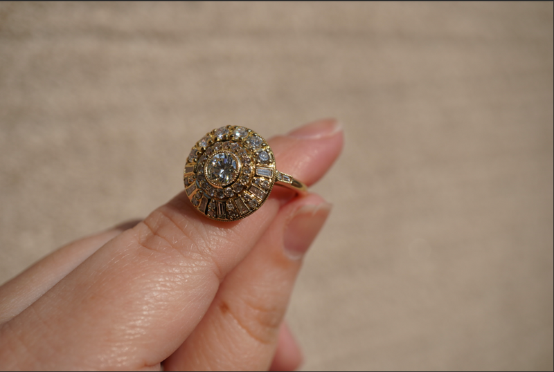 Molly's Art Deco Round Diamond Ring