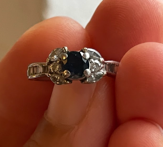 Janine's Sapphire And Diamond Engagement Ring