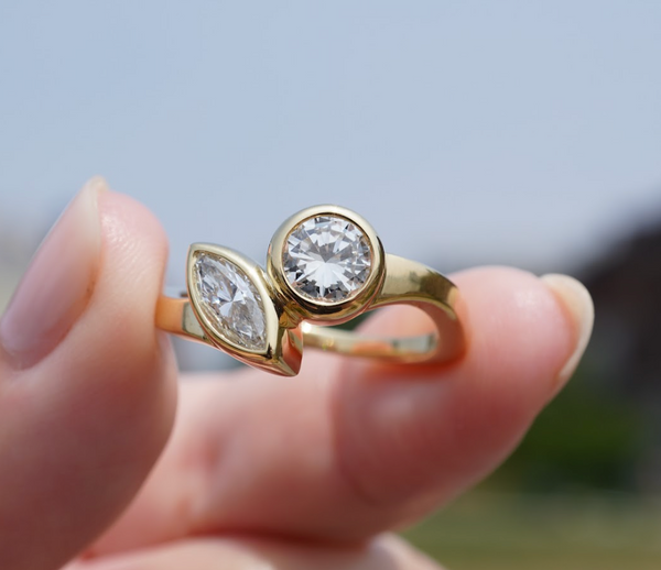 Cindy's Engagement Ring And Wedding Band
