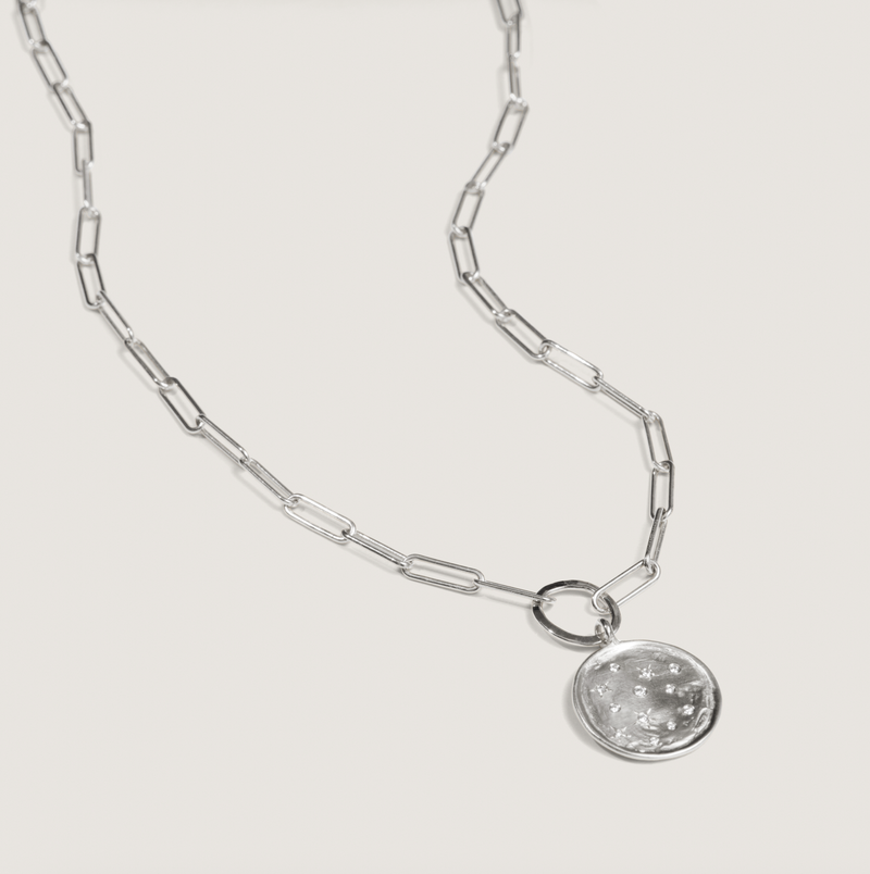 Diamond Medallion Necklace Small