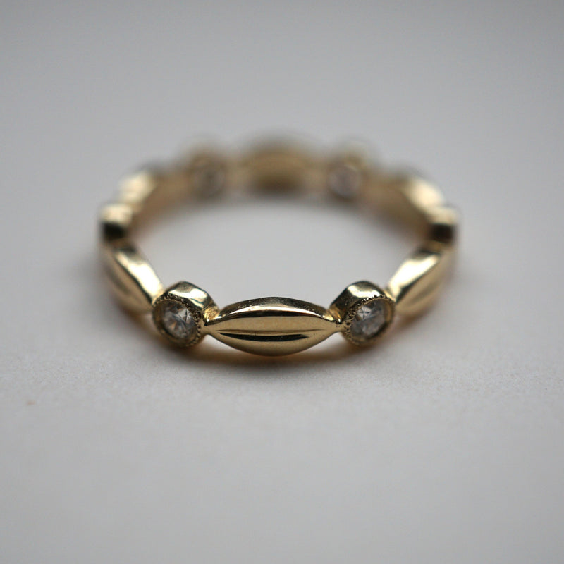 Diamond Leaf Ring