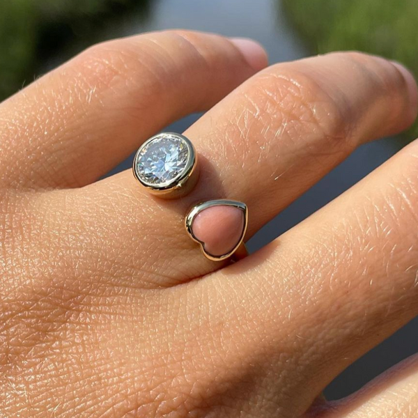 Hannah's Diamond And Coral Ring