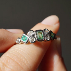Sarah's Emeralds And Diamonds Ring